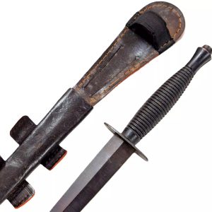 WW2 British 3rd pattern Fairbairn and Sykes commando dagger with scabbard