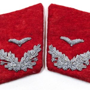 WW2 German Luftwaffe officer's uniform rank collar tab patches - Flak Lieutenant