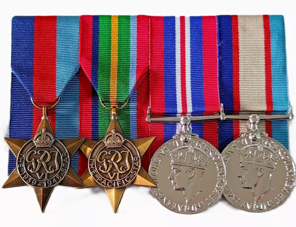 WW2 PACIFIC - KOKODA CAMPAIGN MOUNTED FOR WEAR MILITARY MEDAL GROUP ANZAC DAY