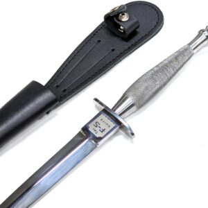 2000s British Royal Marines Fairbairn Sykes, 1st pattern commando dagger and sheaths by J. Nowill of Sheffield