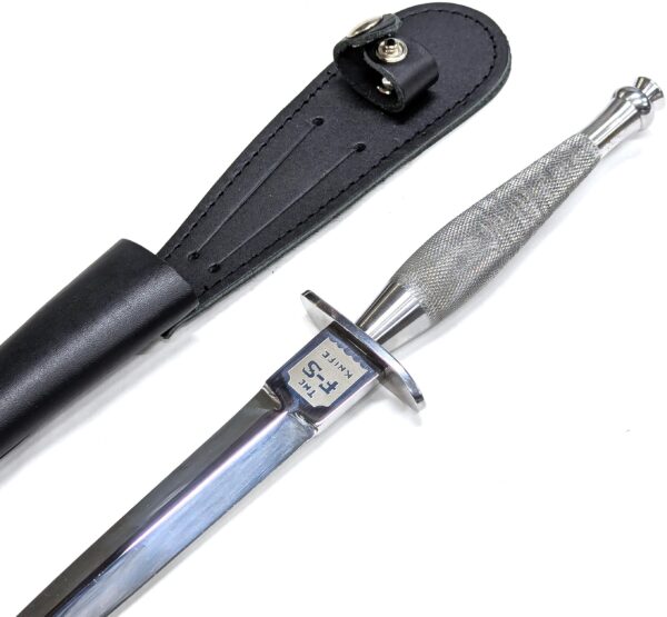 2000s British Royal Marines Fairbairn Sykes, 1st pattern commando dagger and sheaths by J. Nowill of Sheffield