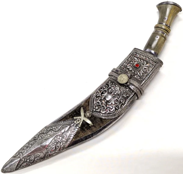 9th Gurkha Rifles ceremonial Kukri knife attributed General Jenkins Indian Army - Image 11