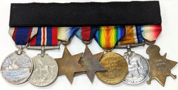WW1 & KIA Dunkirk WW2 medals to Leading Signaller Woodroffe HMS Wakeful navy RN - Image 4