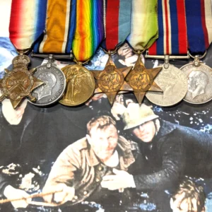 WW1 & KIA Dunkirk WW2 medals to Leading Signaller Woodroffe HMS Wakeful navy RN