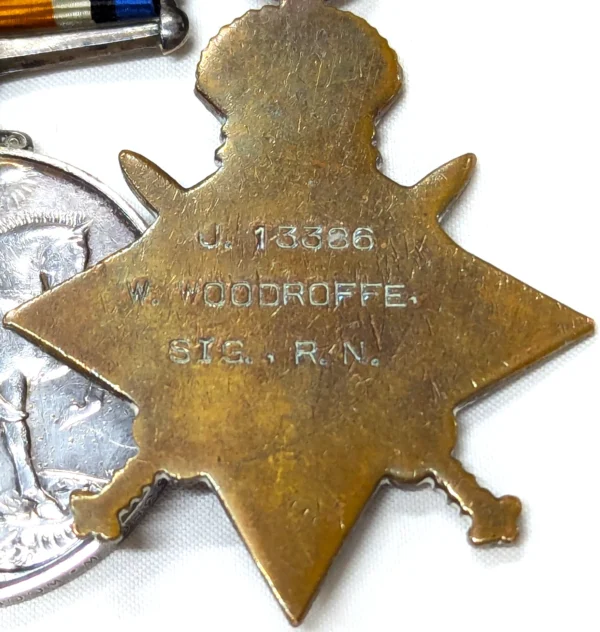 WW1 & KIA Dunkirk WW2 medals to Leading Signaller Woodroffe HMS Wakeful navy RN - Image 6