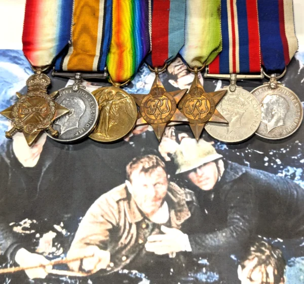 WW1 & KIA Dunkirk WW2 medals to Leading Signaller Woodroffe HMS Wakeful navy RN