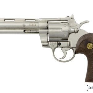 DENIX REPLICA COLT PYTHON 357 MAGNUM CHROME REVOLVER PISTOL 6 INCH MODEL – 6304