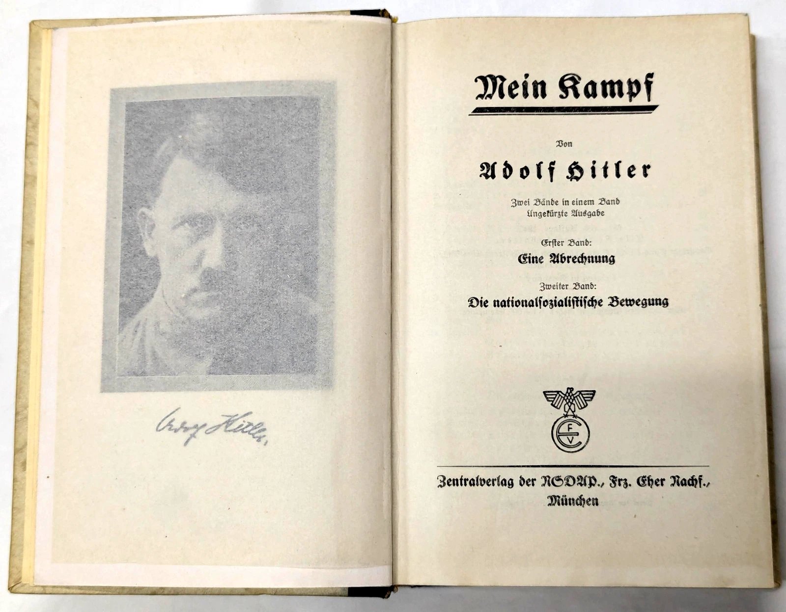 1942 dated German edition of Mein Kampf by Adolf Hitler, deluxe wedding edition