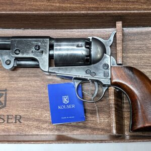 US Western Confederate 1862 Colt Navy revolver .36 pistol in polished grey metal with gift box by Kolser 8750 W