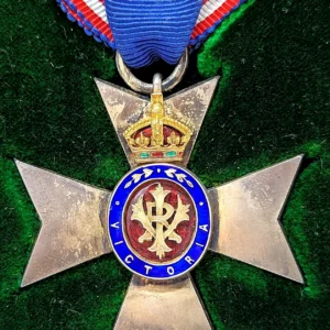 Rare cased British Member of the Royal Victorian Order MVO 5th Class medal number 689