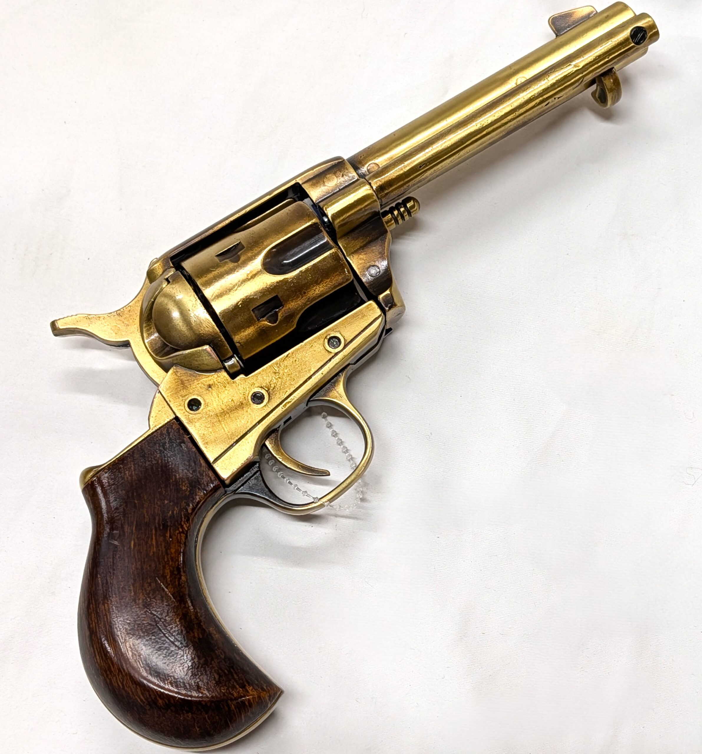 Western Thunderer Single Action Army Revolver 45 pistol with 6 cap gun bullet rounds and gift box by Kolser bronze with wood handles - 1056 1LP - Image 6