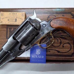Western Single Action 1858 Converted Remington Revolver pistol with 6 cap gun bullet rounds by Kolser 8754 - WO