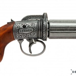 Denix Replica England 1840 6 Barrels Pepper-Box Revolver - 1071